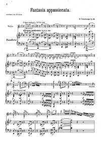 Вьетан - Фантазия Apassionata для скрипки op.35 - Клавир - первая страница