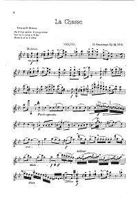 Вьетан - Охота (La chasse) op.32 N3 для скрипки - Партия - первая страница