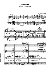 Вилла - Лобос - Фантазия Mixtos для скрипки с фортепиано - Клавир - первая страница