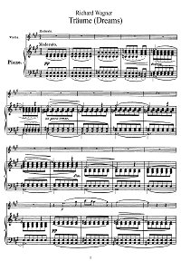 Вагнер - Мечты для скрипки - Клавир - первая страница