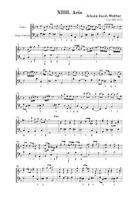 Вальтер - Ария для скрипки с басом - Партия - первая страница