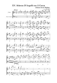 Вальтер - Скерцо для скрипки с басом - Партия - первая страница