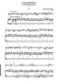 Вайнберг Мечислав - Концертино для скрипки op.42 (1948) - Клавир - первая страница