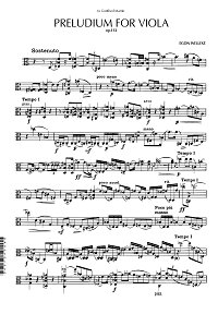 Веллес Эгон - Прелюдия для альта op.112 - Партия альта - первая страница