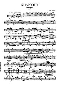 Веллес Эгон - Рапсодия для альта соло op.87 - Партия альта - первая страница