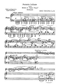 Венявский - Фантазия для скрипки на тему Фауста Op.20 - Клавир - первая страница