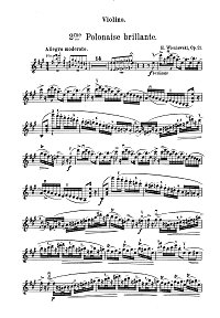 Венявский - Блестящий полонез для скрипки op.21 - Партия - первая страница
