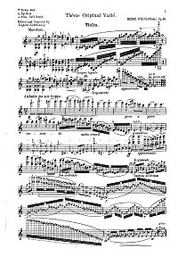 Венявский - Тема с вариациями op.15 для скрипки - Партия - первая страница