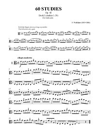 Вольфарт - 60 этюдов для альта op.45 (книга 1) - Партия - первая страница
