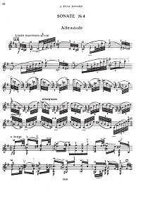 Изаи - Соната N4 для скрипки соло - Партия - первая страница