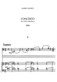 Зафред Марио - Концерт для альта - Клавир - первая страница