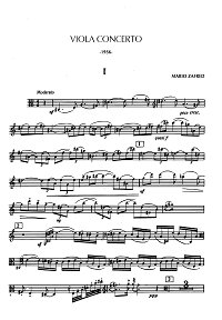 Зафред Марио - Концерт для альта - Партия альта - первая страница