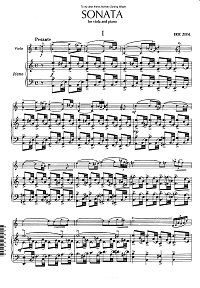 Цейсль Эрих - Соната для альта (1950) - Клавир - первая страница