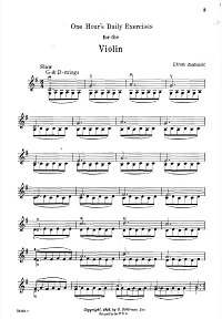 Цимбалист - Ежедневные упражнения скрипача - Партия скрипки - первая страница