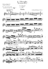 Паганини - Танец ведьм для скрипки op.8 posth - Партия - первая страница