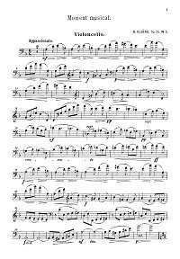 Глиэр - Музыкальный момент для виолончели op.35 - Партия - первая страница
